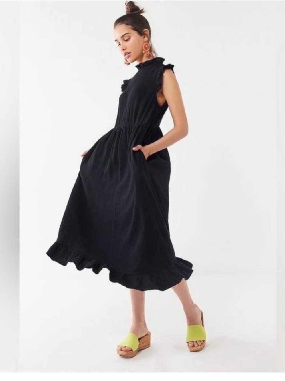 Urban Outfitters Black Midi Dress